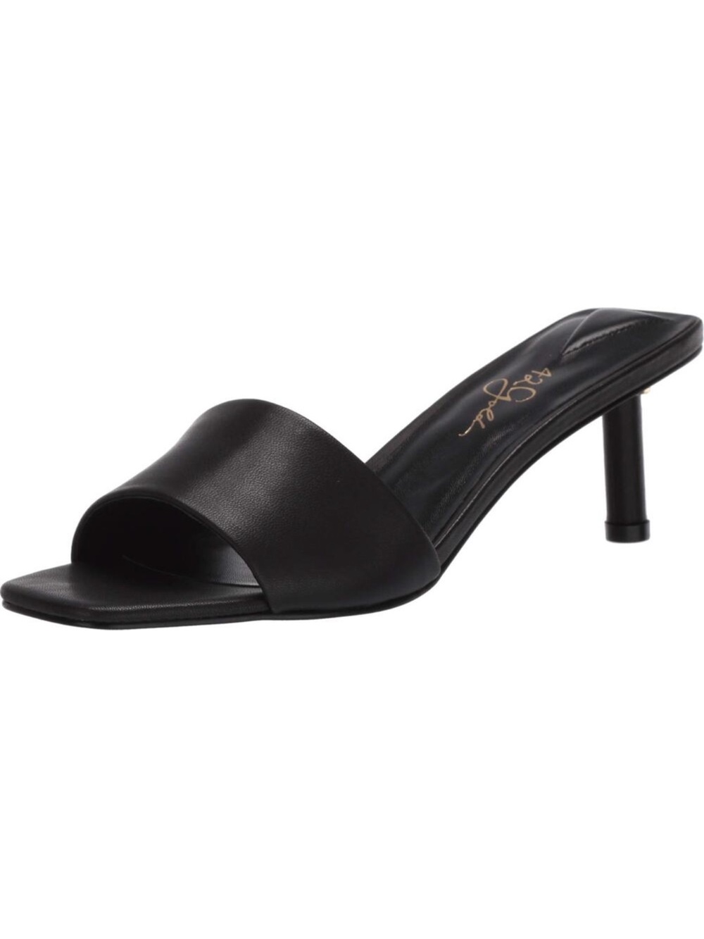 42 Golf Black Slip-On Mid Heel Sandal - Women size 8